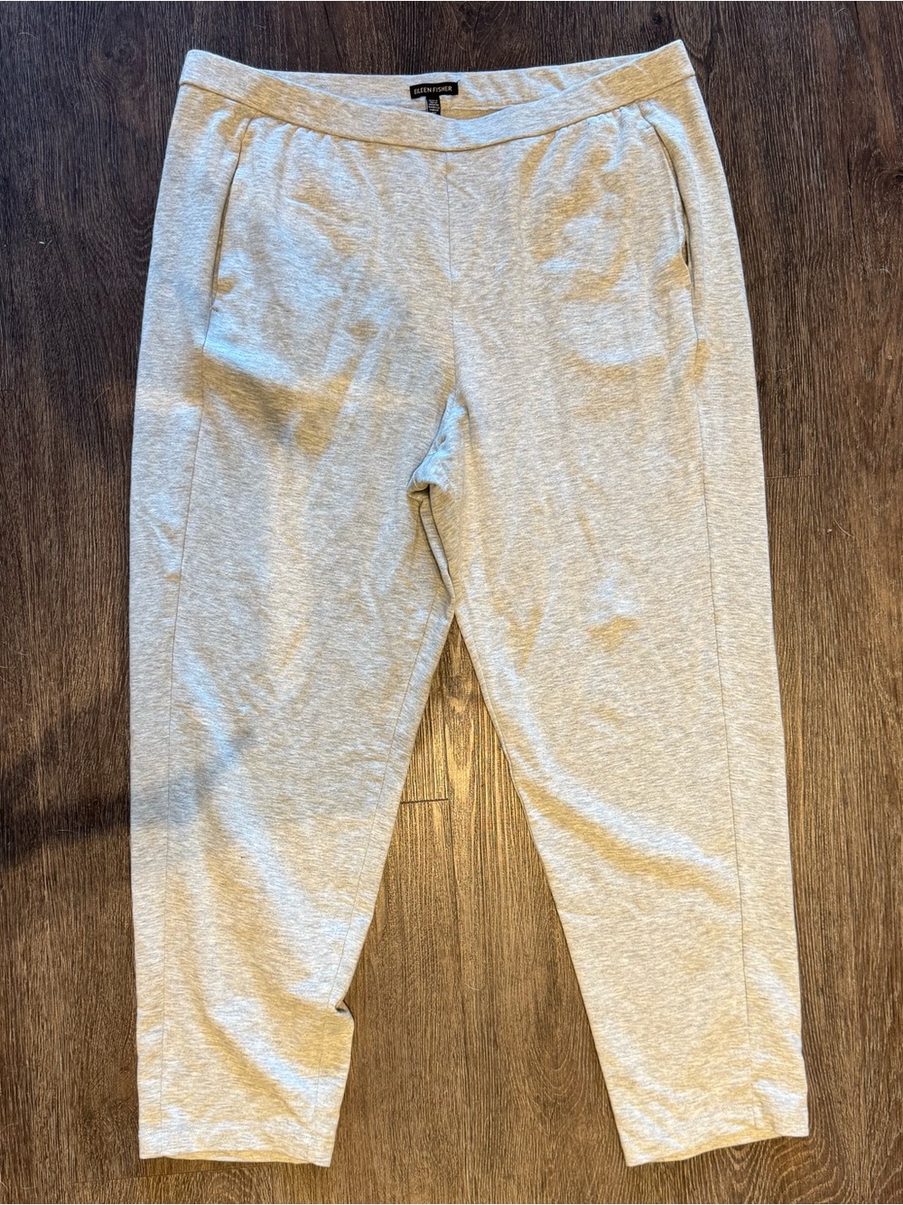 Eileen Fisher Slouch Ankle Pants Grey Pockets Size Large